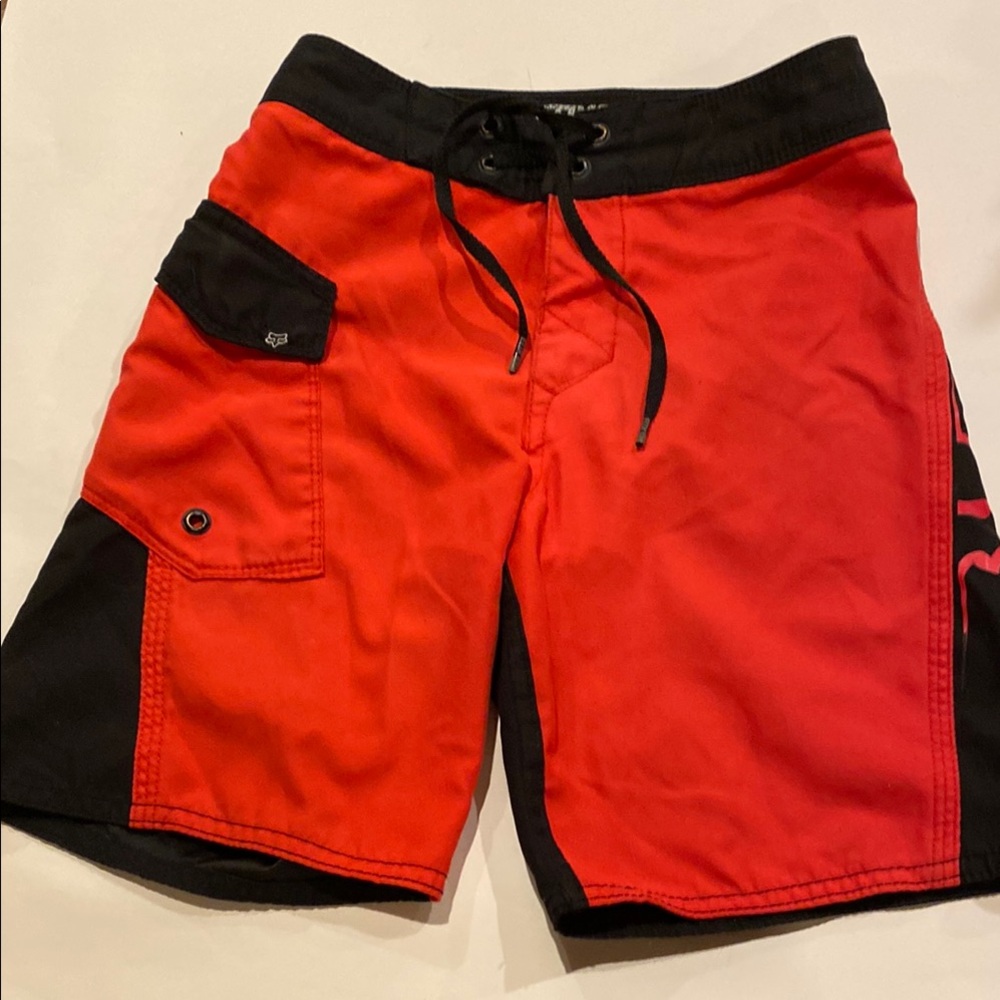 Fox Red and Black Swim Trunks Dynamic Quick-Dry Design